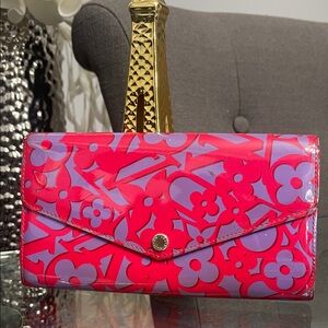 Louis Vuitton Pink and Purple Floral Wallet